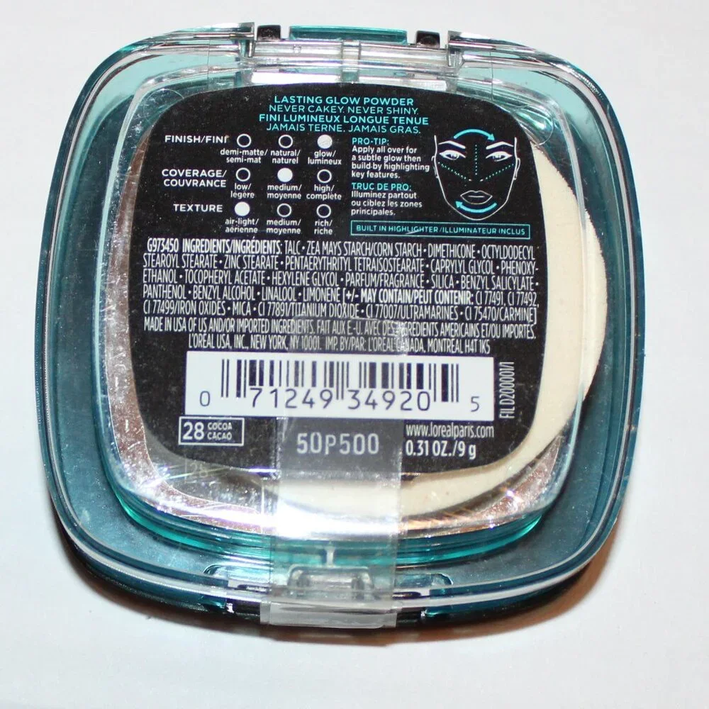 L'Oréal Paris Infallible Pro Glow Pressed Powder – Cocoa New Package Makeup